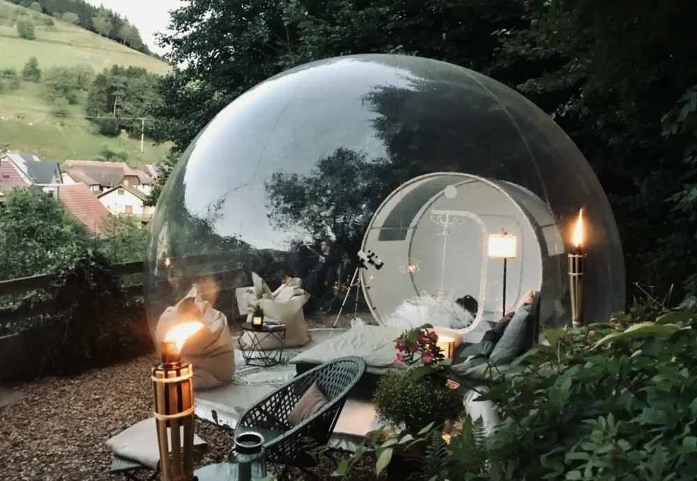 half transparent bubble tent